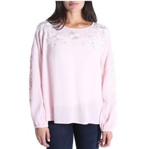 KUT from the Kloth Ailiana Embroidered Blouse